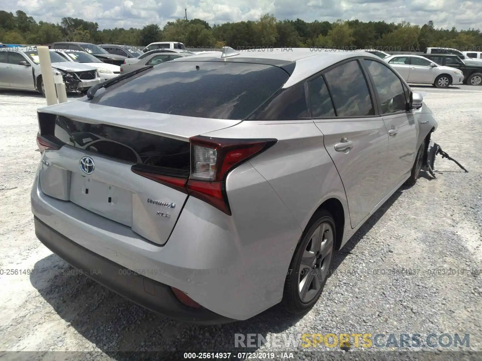 4 Photograph of a damaged car JTDKARFUXK3072877 TOYOTA PRIUS 2019