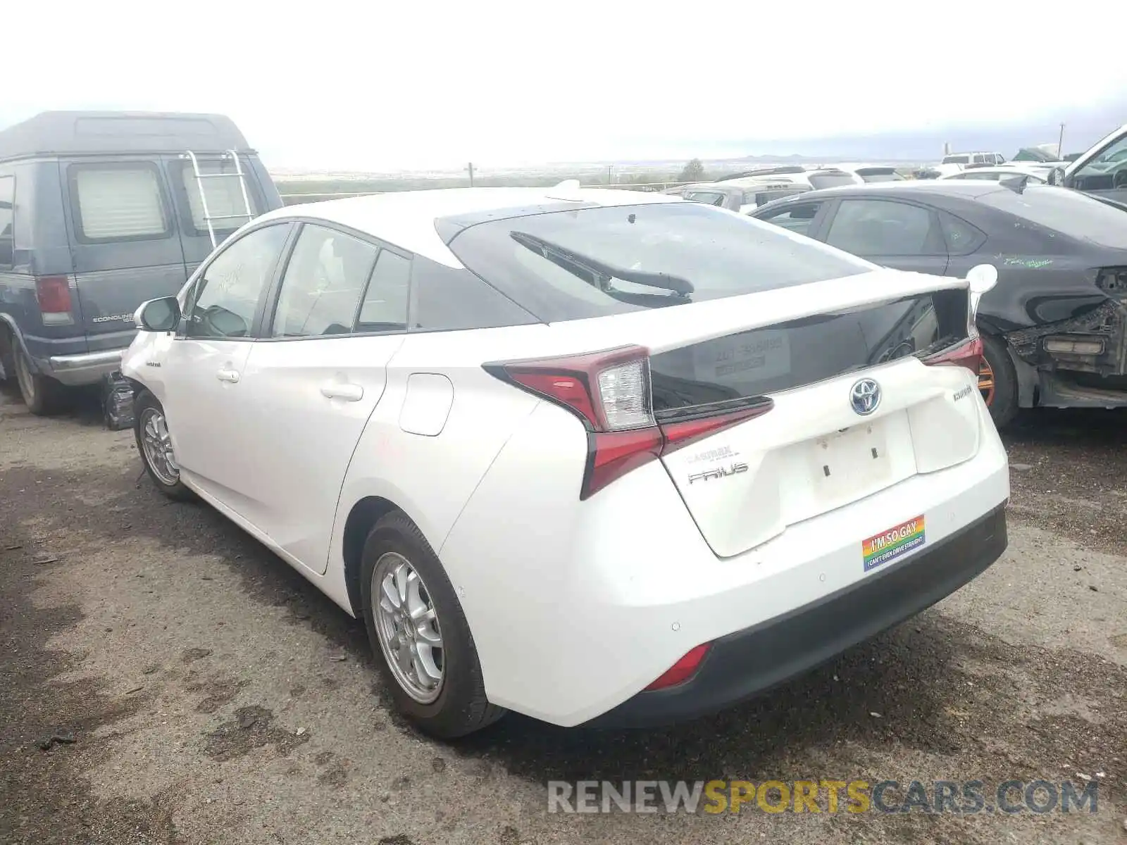 3 Photograph of a damaged car JTDKARFUXK3073074 TOYOTA PRIUS 2019