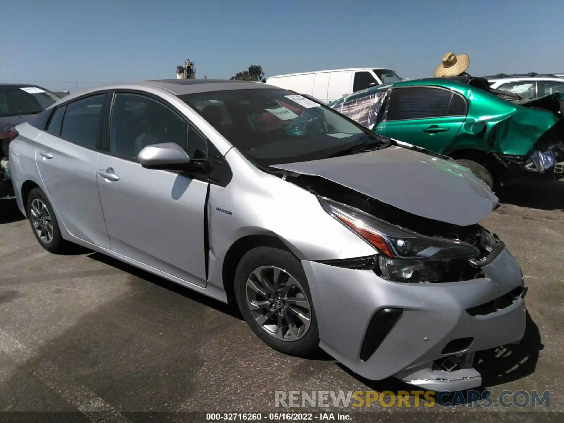 1 Photograph of a damaged car JTDKARFUXK3073477 TOYOTA PRIUS 2019