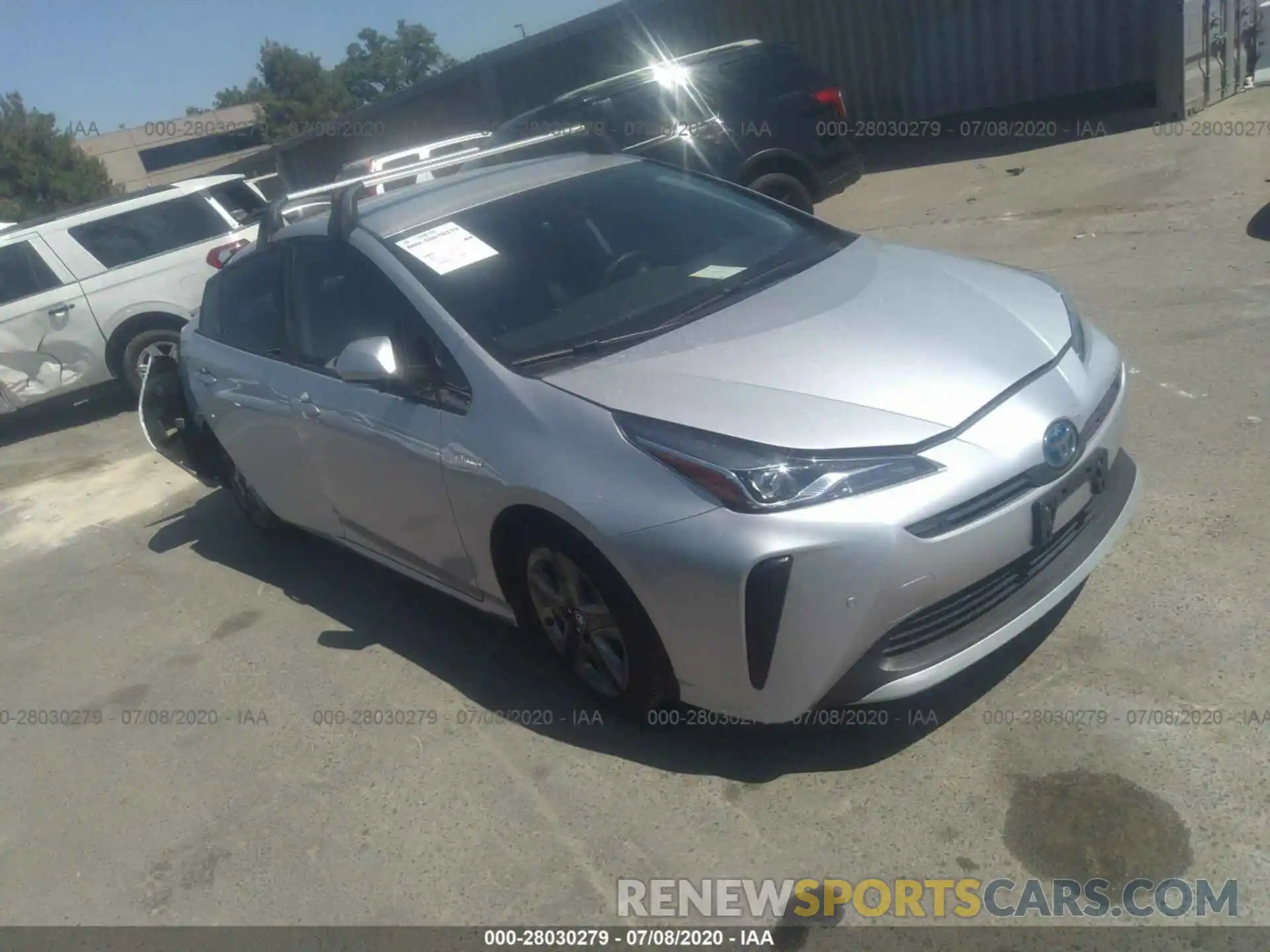 1 Photograph of a damaged car JTDKARFUXK3073785 TOYOTA PRIUS 2019