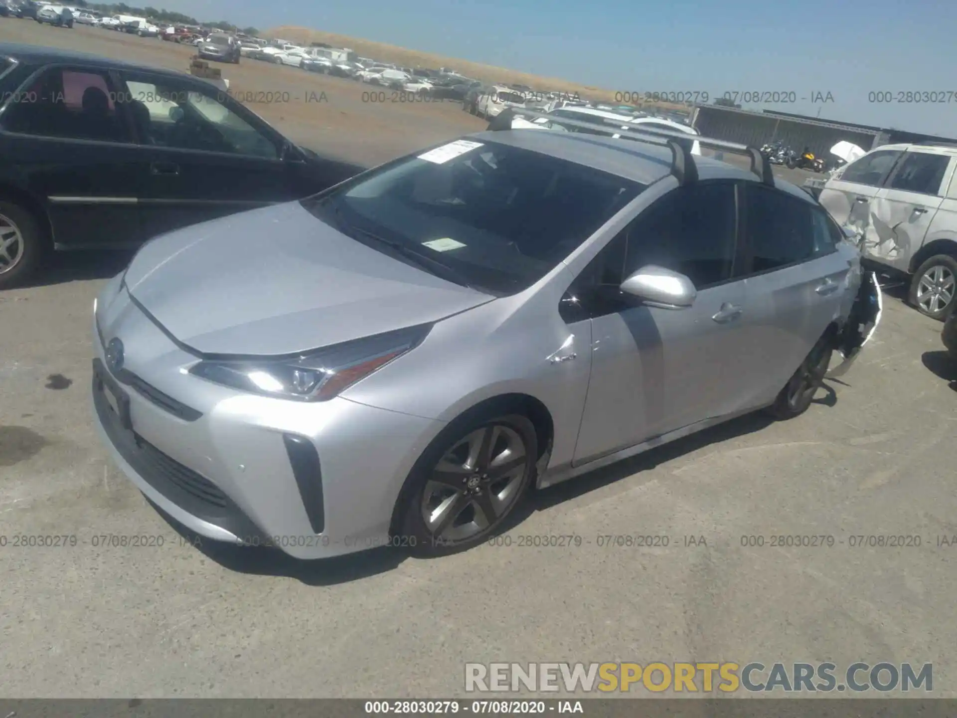 2 Photograph of a damaged car JTDKARFUXK3073785 TOYOTA PRIUS 2019