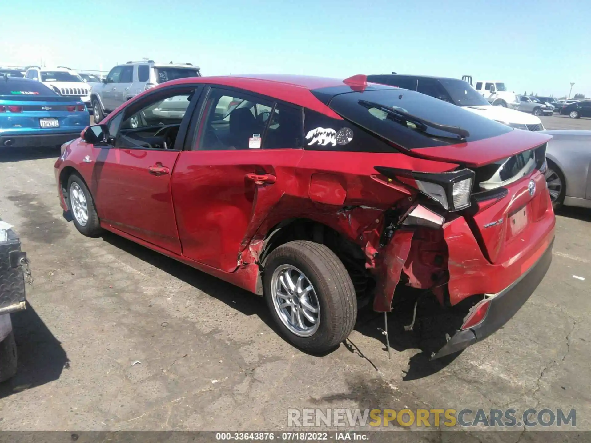 6 Photograph of a damaged car JTDKARFUXK3074032 TOYOTA PRIUS 2019