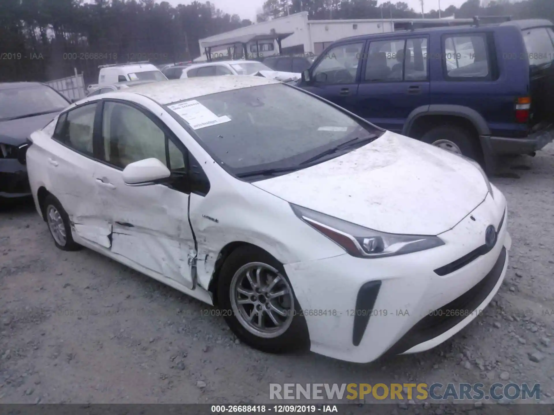 1 Photograph of a damaged car JTDKARFUXK3074533 TOYOTA PRIUS 2019