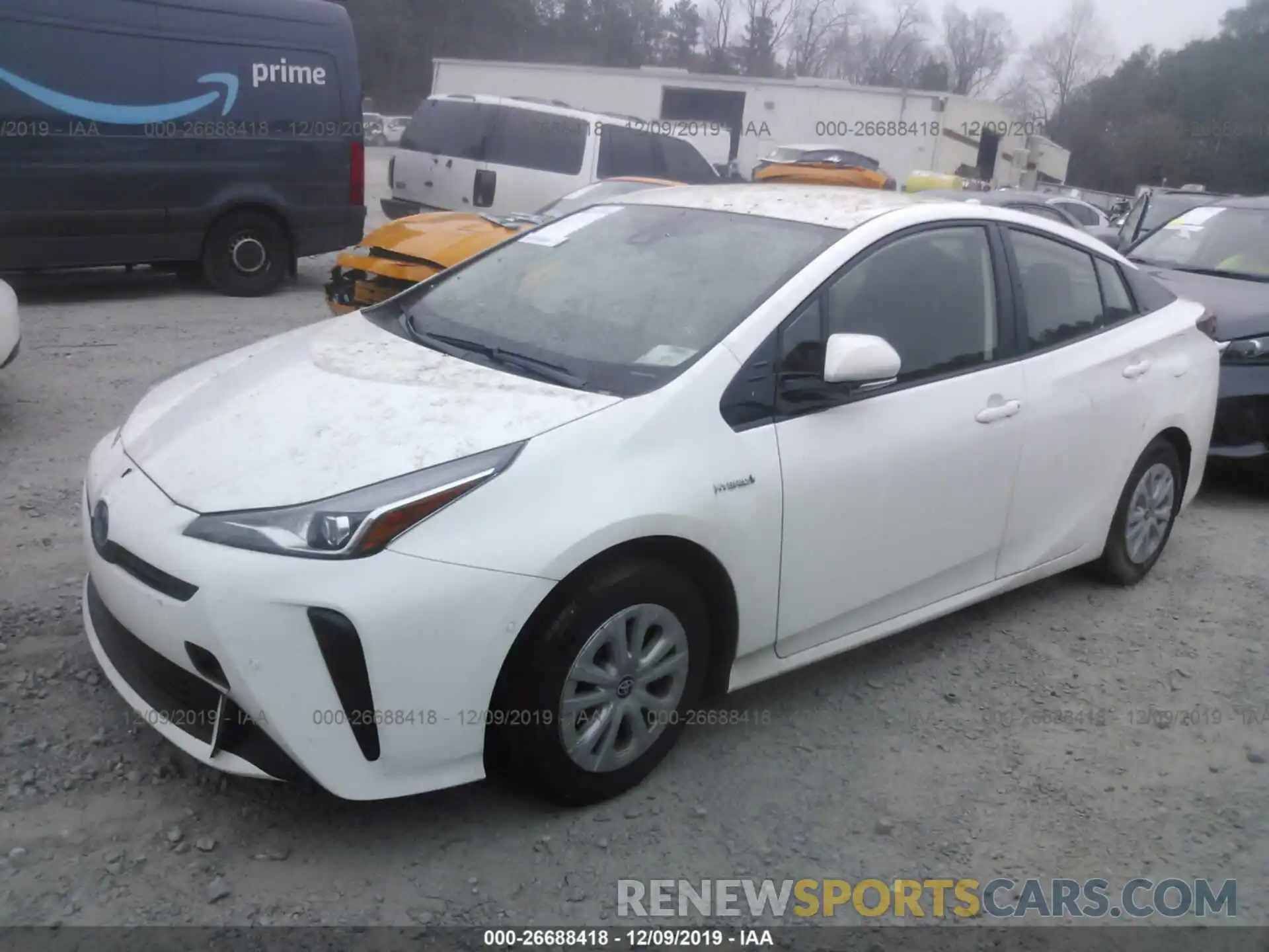 2 Photograph of a damaged car JTDKARFUXK3074533 TOYOTA PRIUS 2019