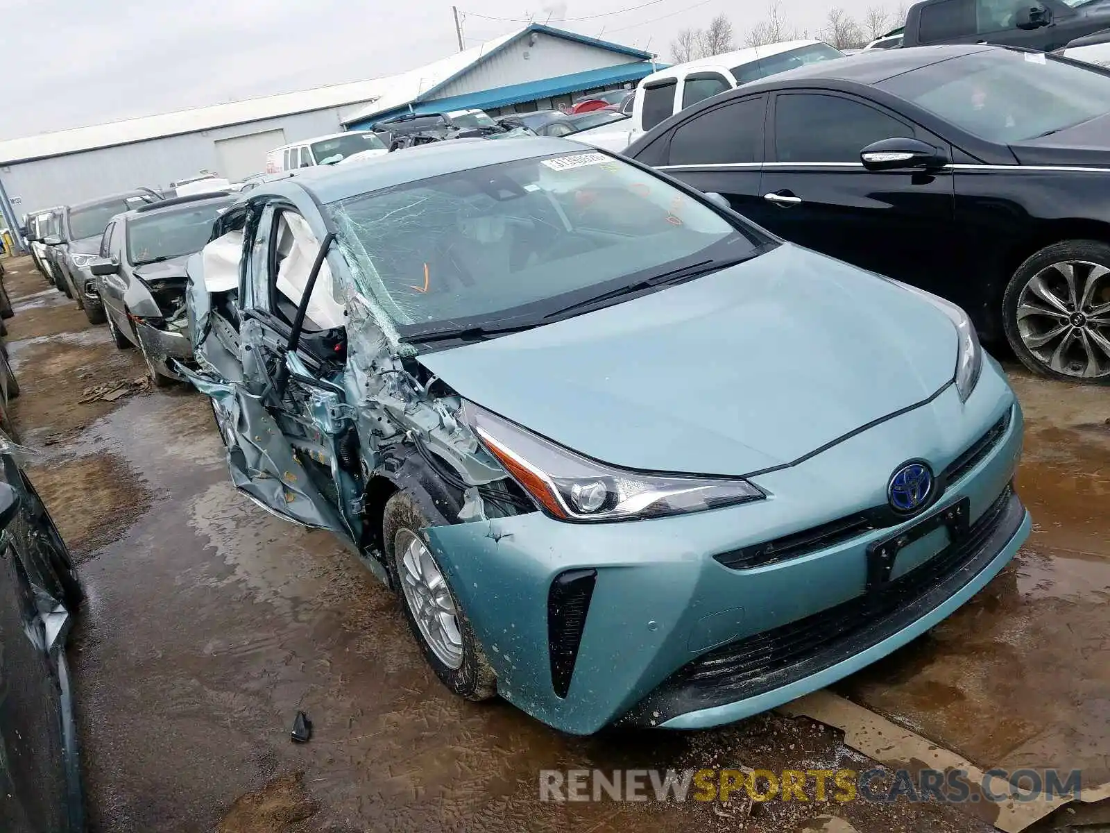 1 Photograph of a damaged car JTDKARFUXK3074595 TOYOTA PRIUS 2019