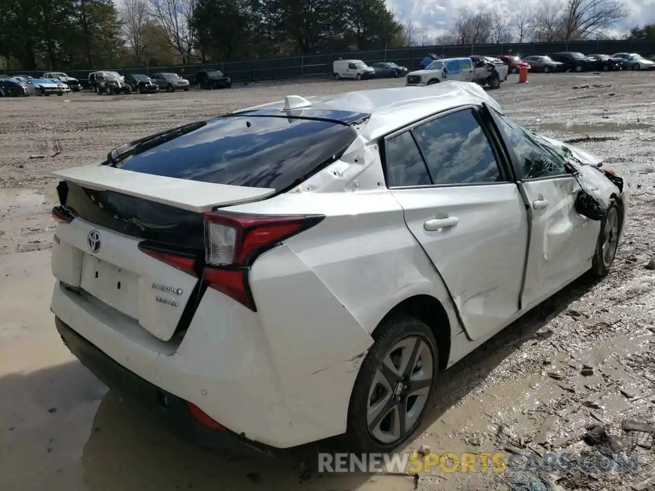 4 Photograph of a damaged car JTDKARFUXK3074936 TOYOTA PRIUS 2019