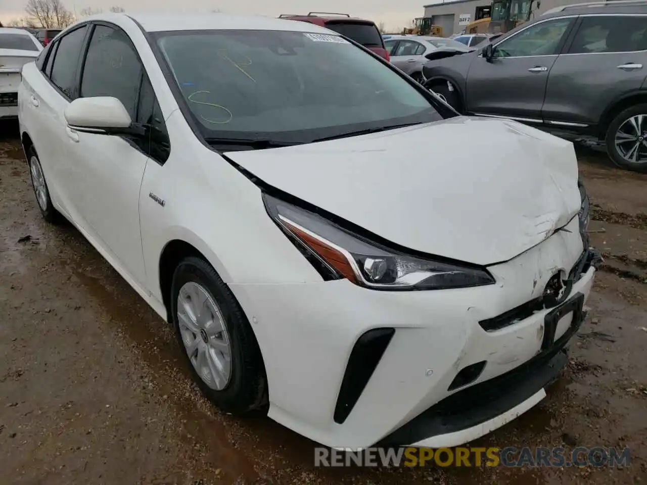 1 Photograph of a damaged car JTDKARFUXK3075312 TOYOTA PRIUS 2019