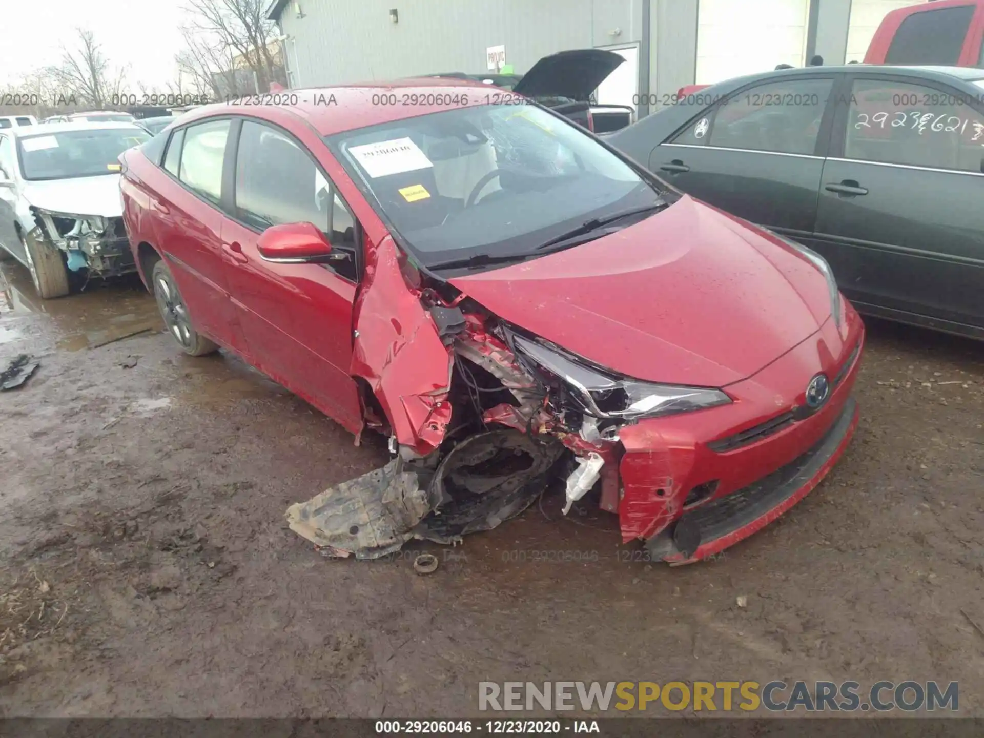 1 Photograph of a damaged car JTDKARFUXK3075505 TOYOTA PRIUS 2019