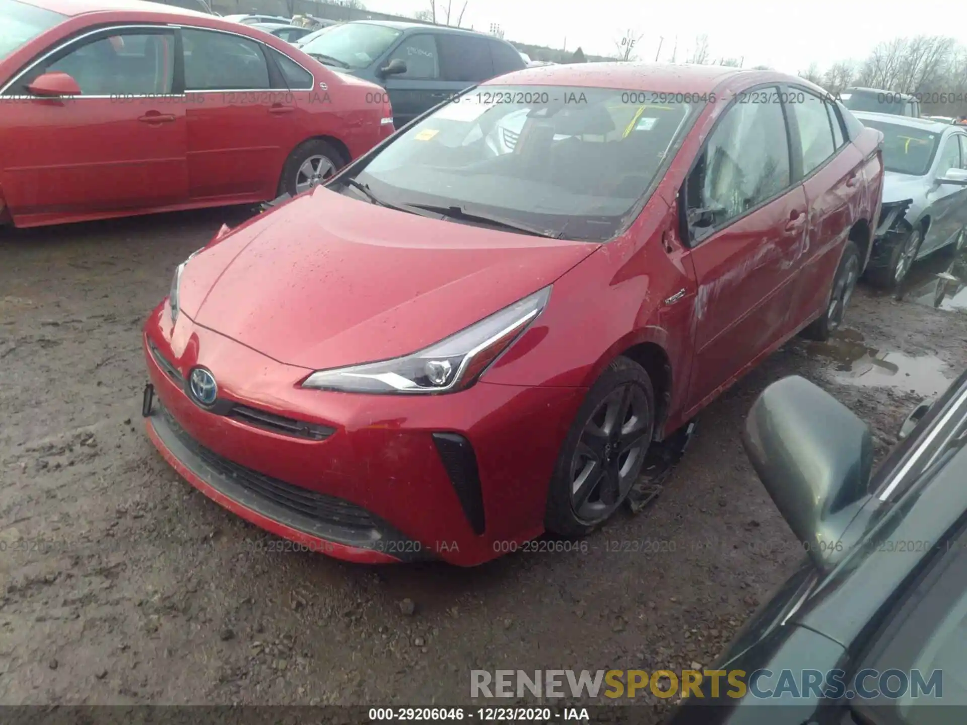 2 Фотография поврежденного автомобиля JTDKARFUXK3075505 TOYOTA PRIUS 2019