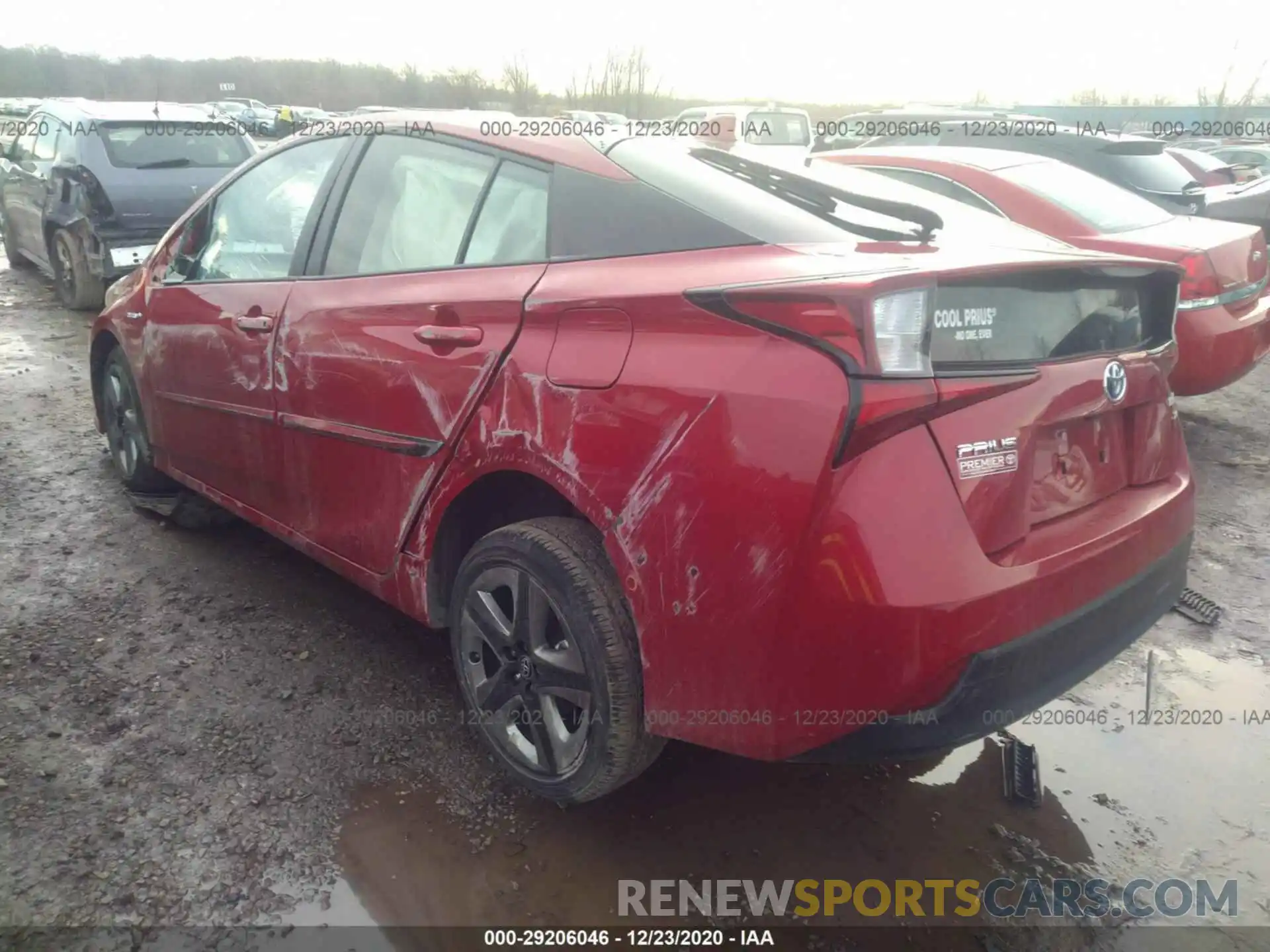 3 Photograph of a damaged car JTDKARFUXK3075505 TOYOTA PRIUS 2019