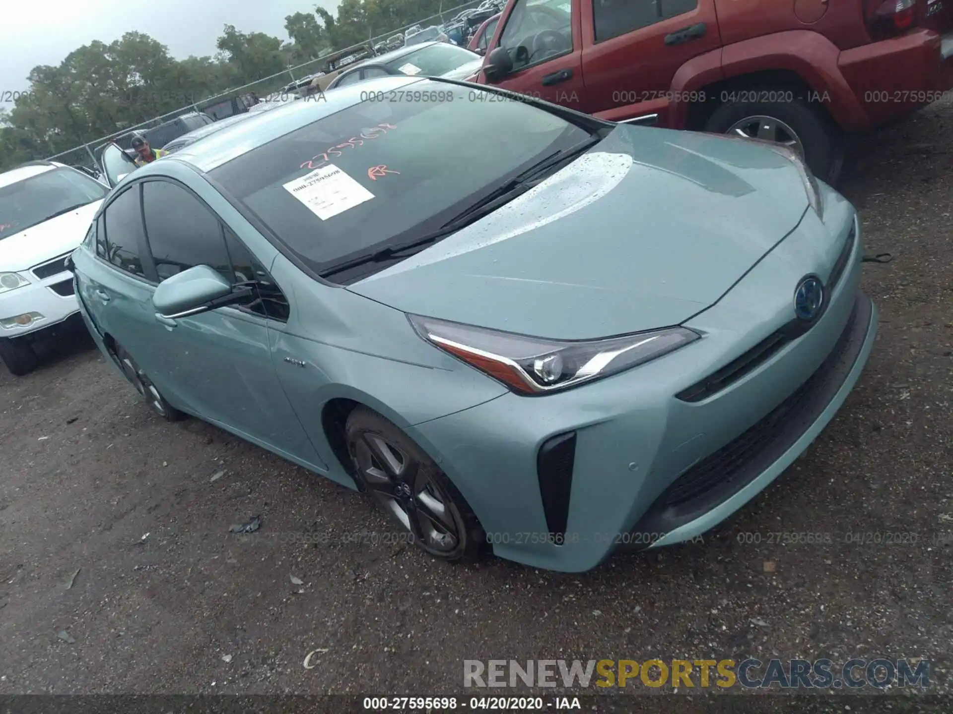 1 Photograph of a damaged car JTDKARFUXK3076735 TOYOTA PRIUS 2019