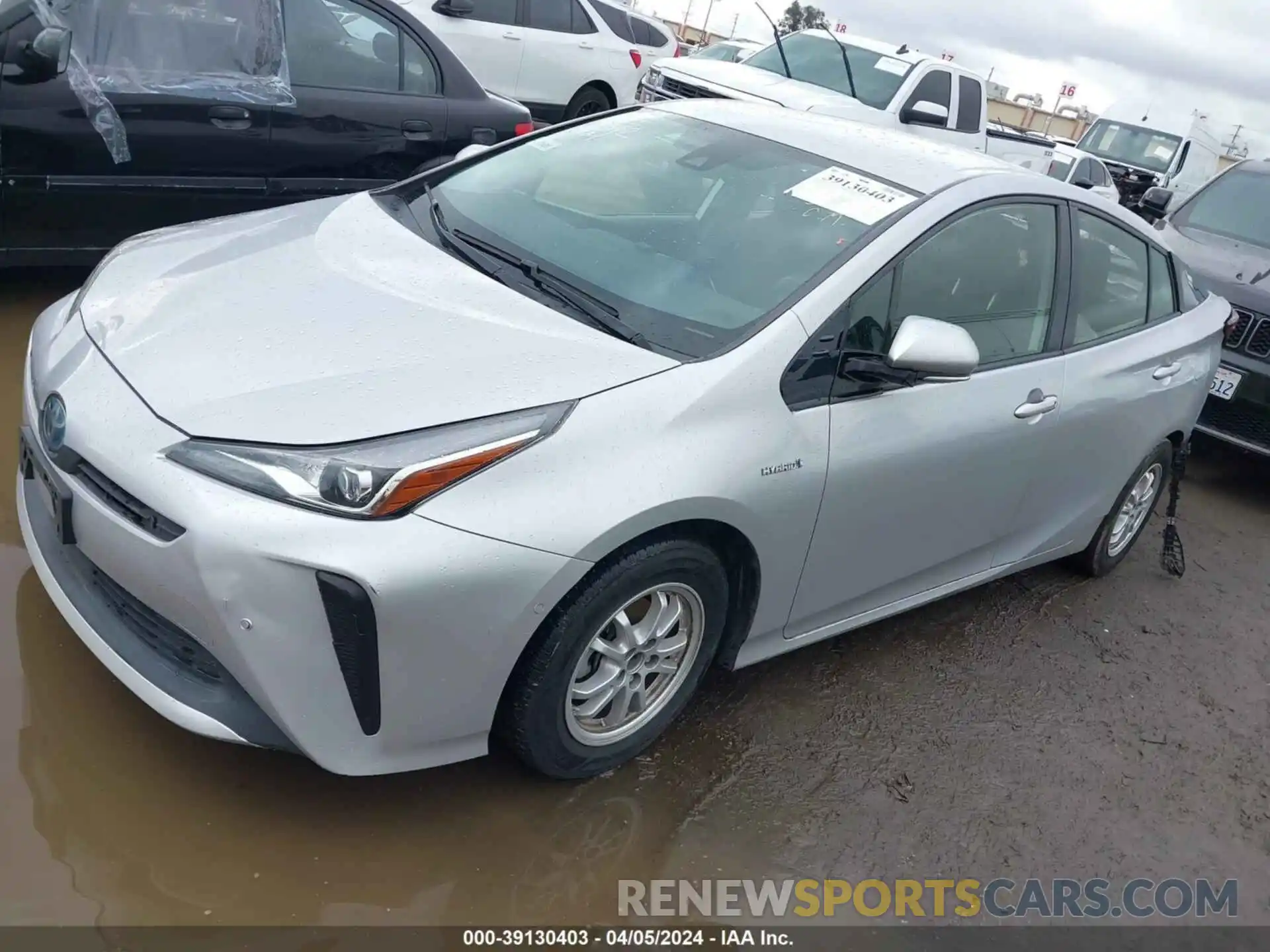 2 Photograph of a damaged car JTDKARFUXK3077934 TOYOTA PRIUS 2019