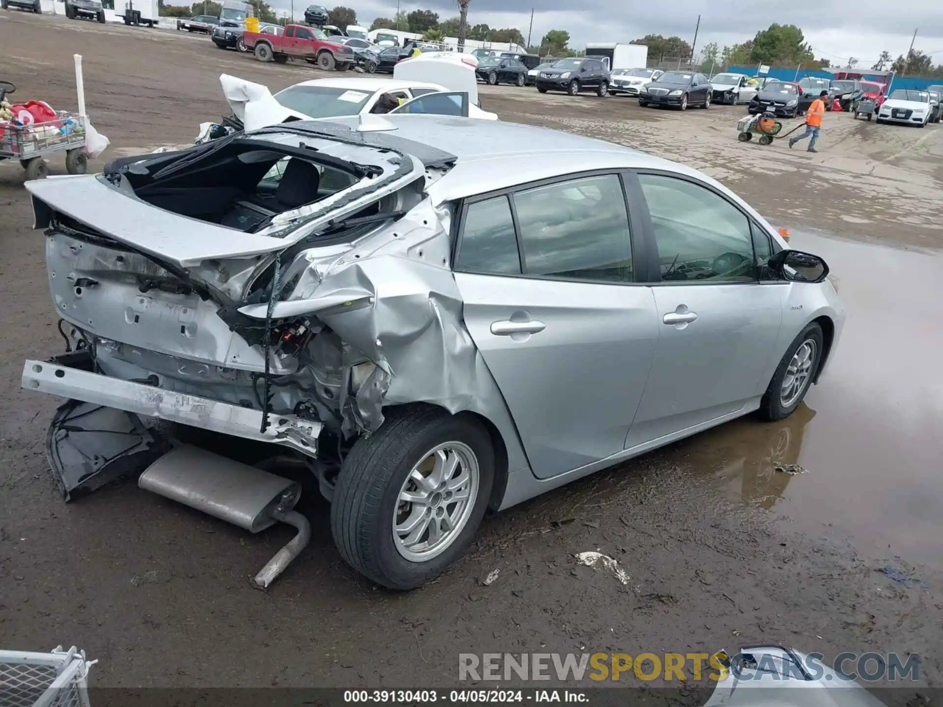 4 Photograph of a damaged car JTDKARFUXK3077934 TOYOTA PRIUS 2019