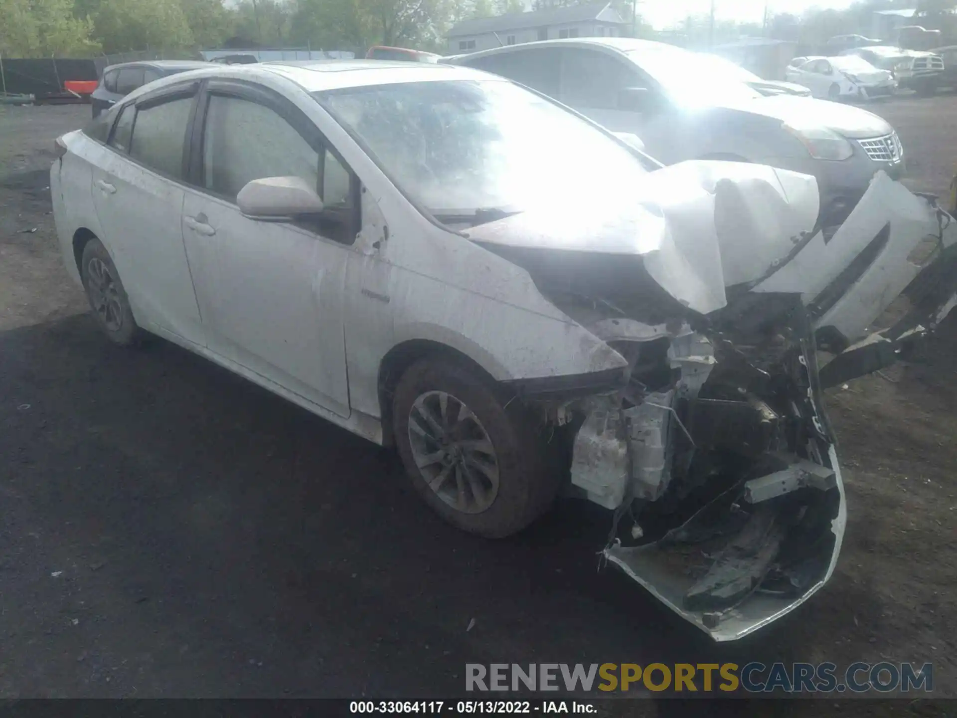 1 Photograph of a damaged car JTDKARFUXK3079523 TOYOTA PRIUS 2019