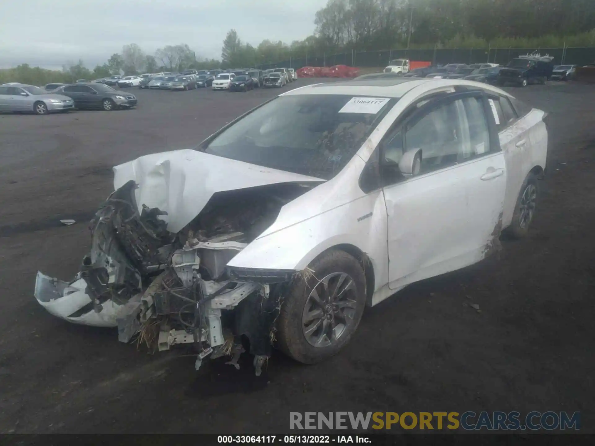 2 Photograph of a damaged car JTDKARFUXK3079523 TOYOTA PRIUS 2019