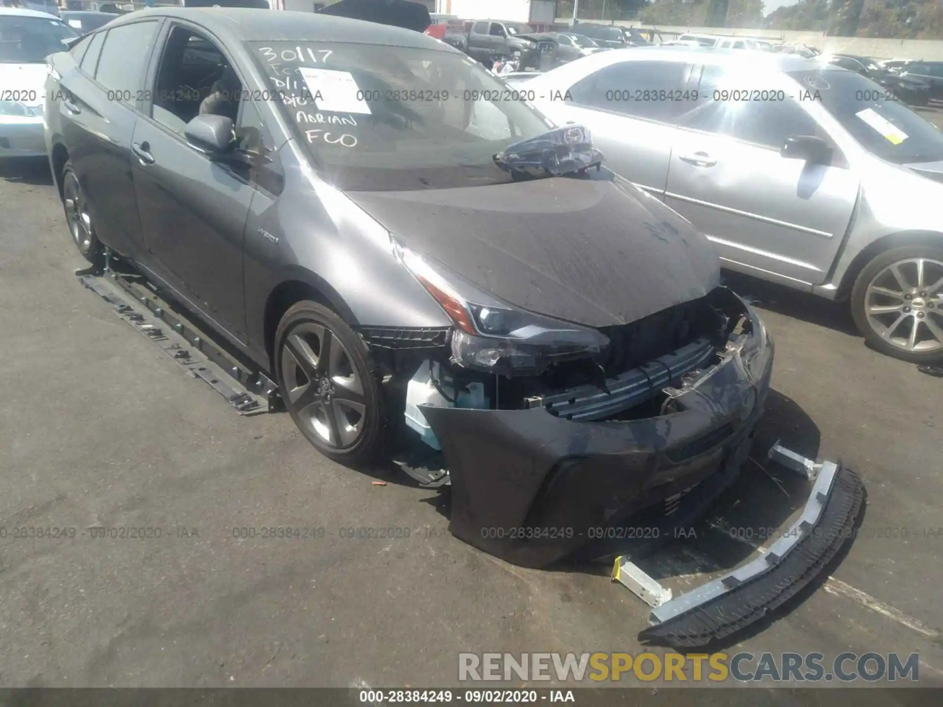 1 Photograph of a damaged car JTDKARFUXK3079649 TOYOTA PRIUS 2019