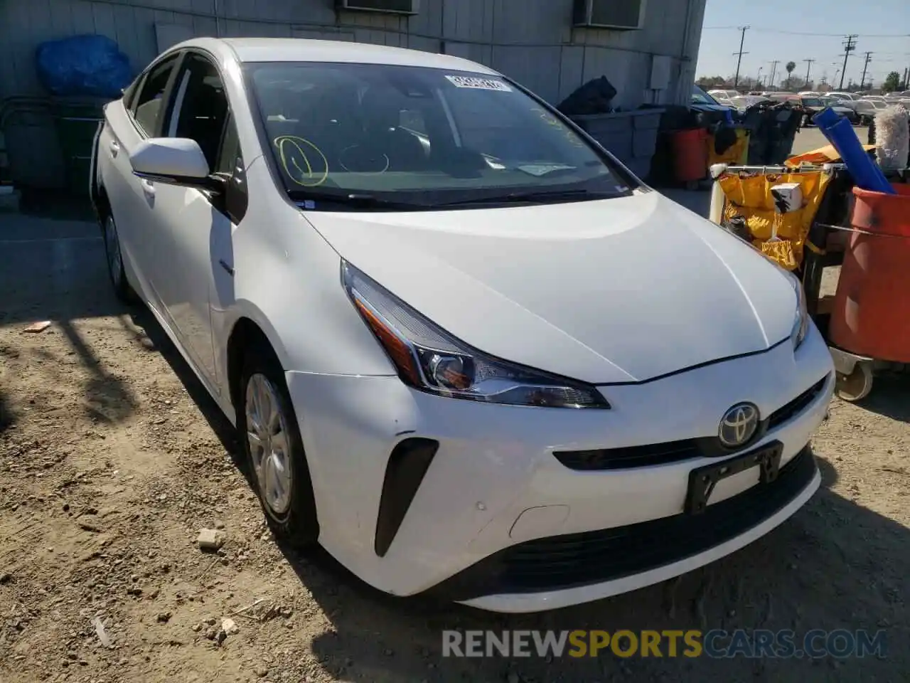 1 Photograph of a damaged car JTDKARFUXK3079800 TOYOTA PRIUS 2019