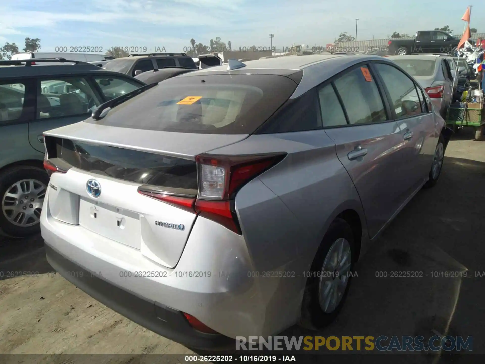 4 Photograph of a damaged car JTDKARFUXK3080591 TOYOTA PRIUS 2019