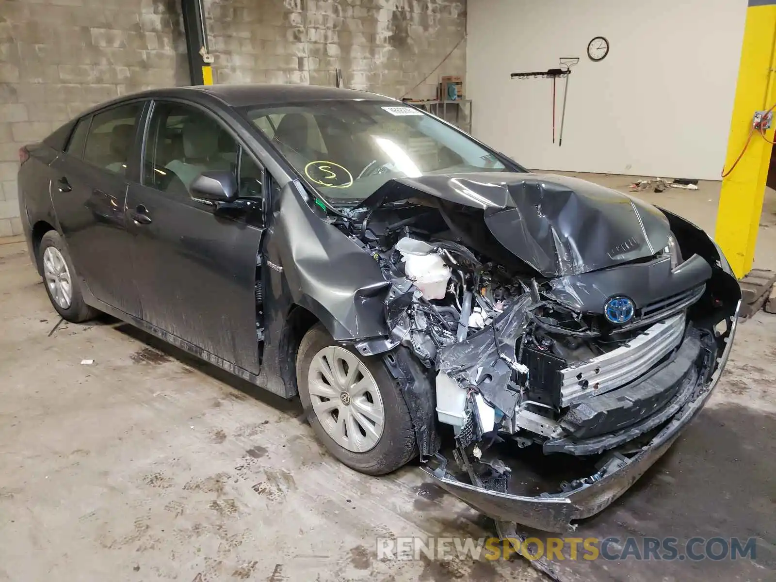 1 Photograph of a damaged car JTDKARFUXK3080624 TOYOTA PRIUS 2019