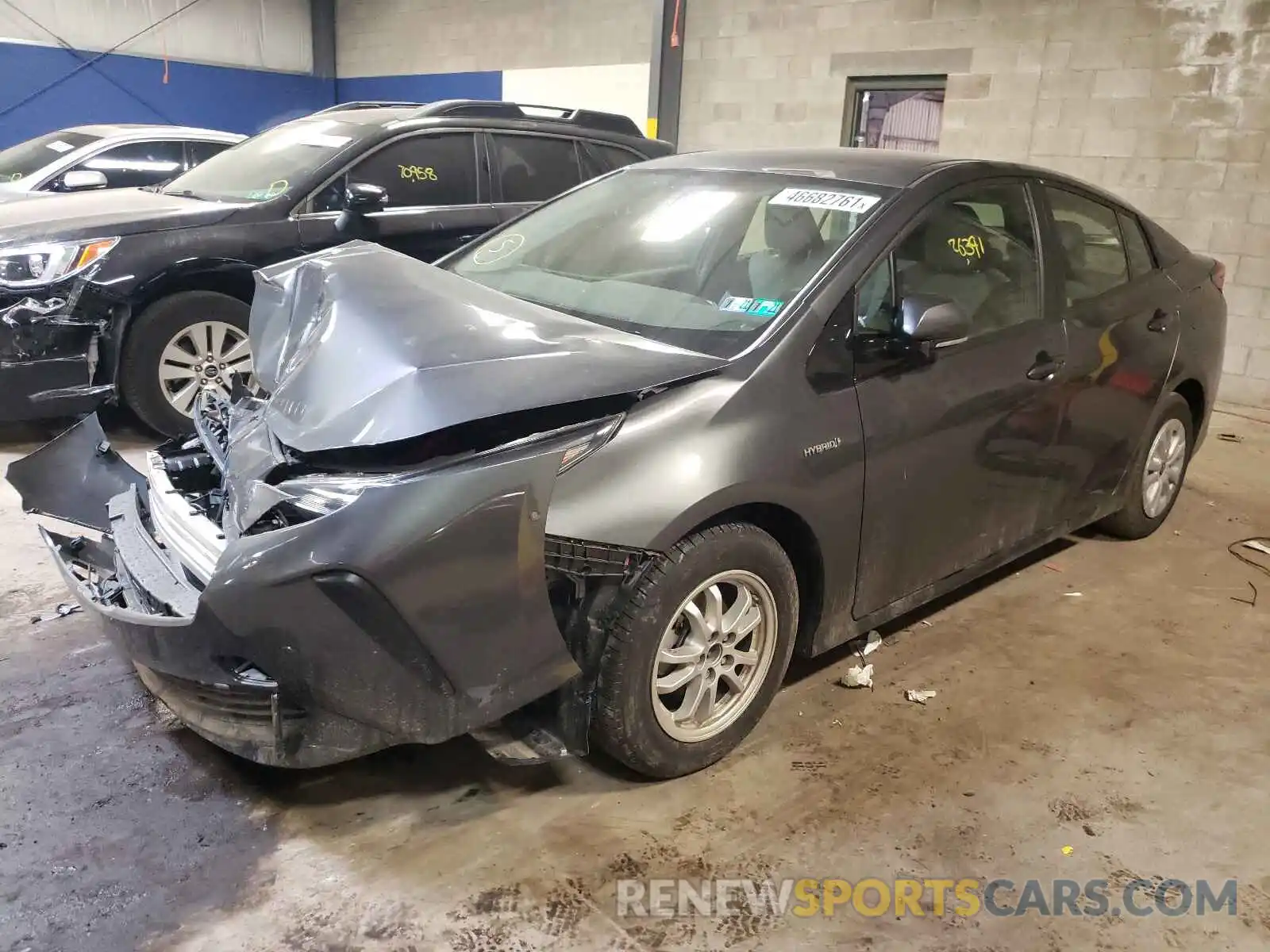 2 Photograph of a damaged car JTDKARFUXK3080624 TOYOTA PRIUS 2019