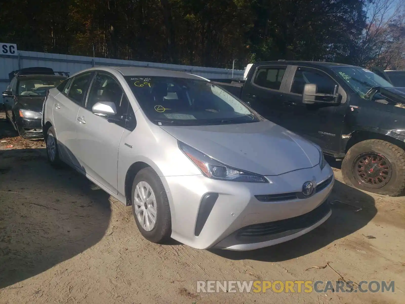 1 Photograph of a damaged car JTDKARFUXK3081577 TOYOTA PRIUS 2019