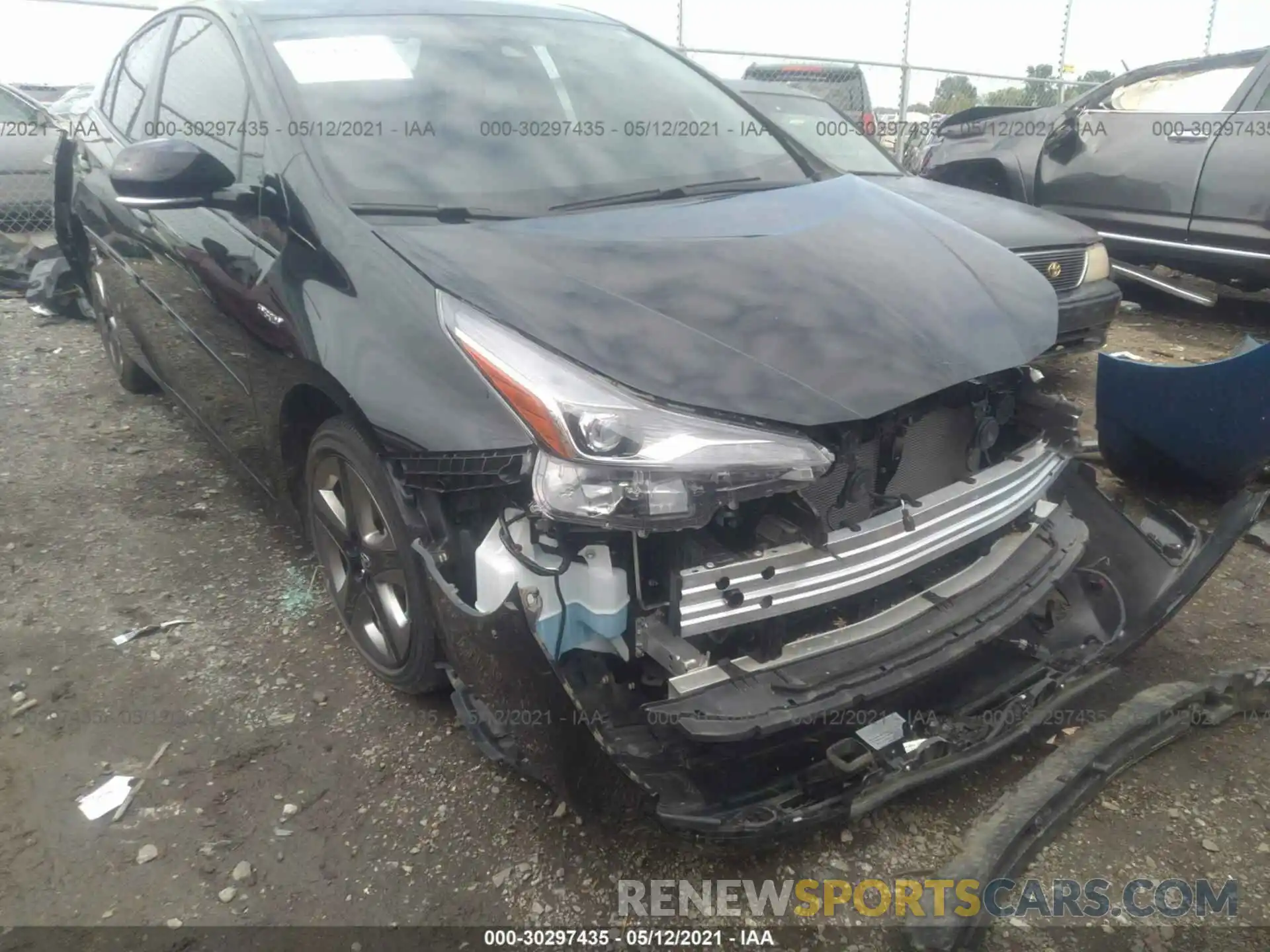 1 Photograph of a damaged car JTDKARFUXK3082048 TOYOTA PRIUS 2019