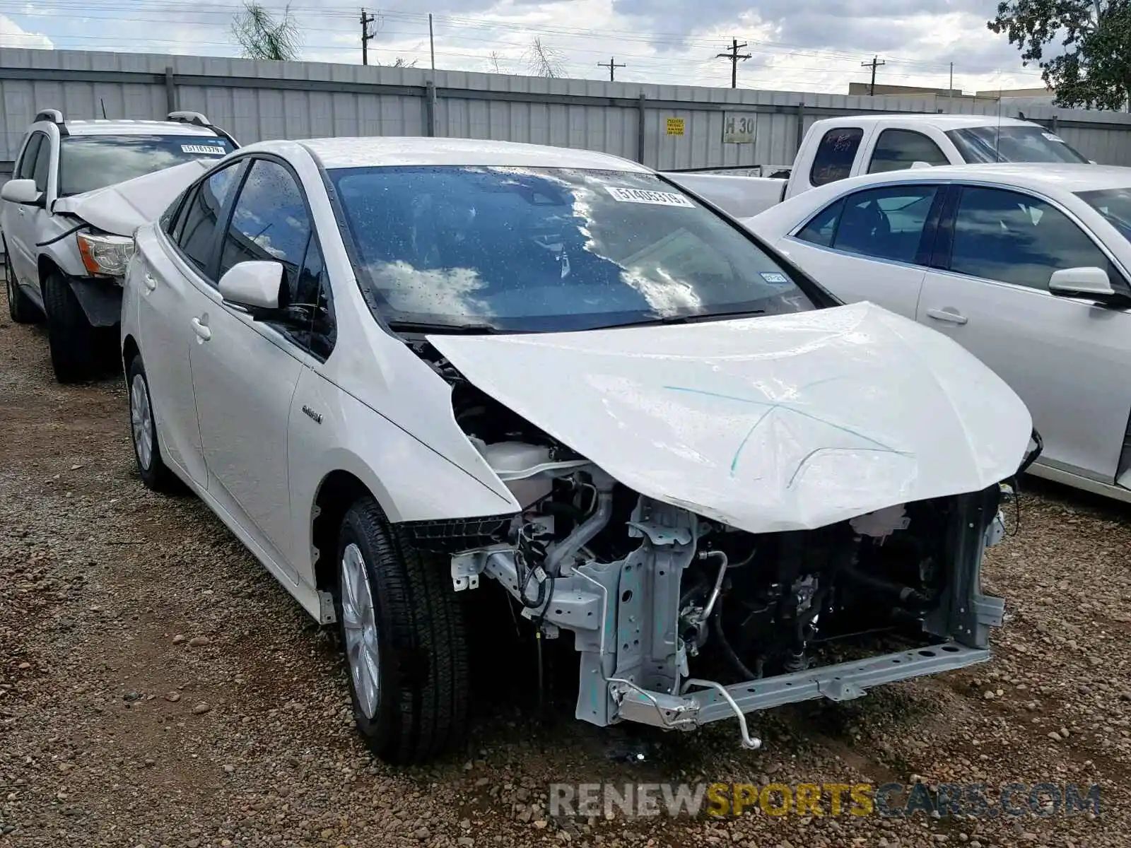 1 Photograph of a damaged car JTDKARFUXK3082356 TOYOTA PRIUS 2019