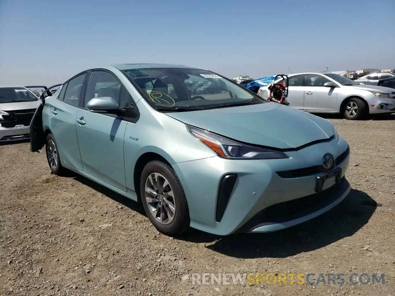 1 Photograph of a damaged car JTDKARFUXK3082597 TOYOTA PRIUS 2019