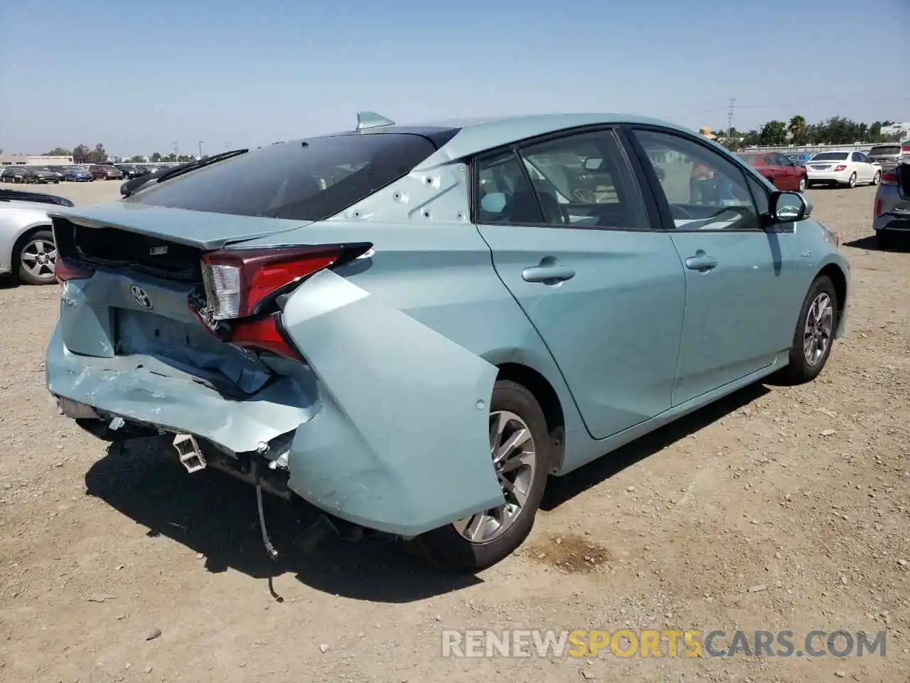 4 Photograph of a damaged car JTDKARFUXK3082597 TOYOTA PRIUS 2019