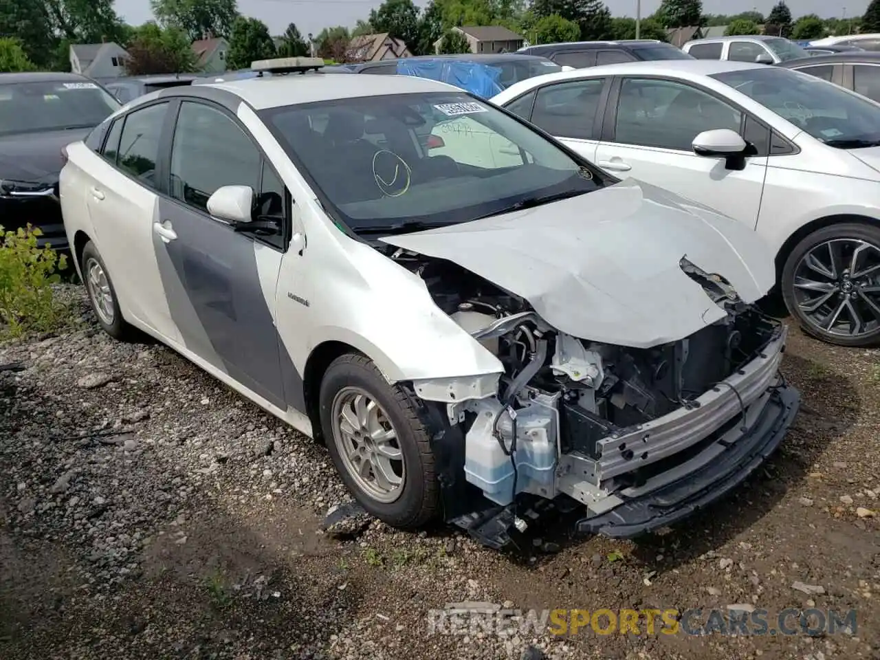 1 Photograph of a damaged car JTDKARFUXK3082759 TOYOTA PRIUS 2019