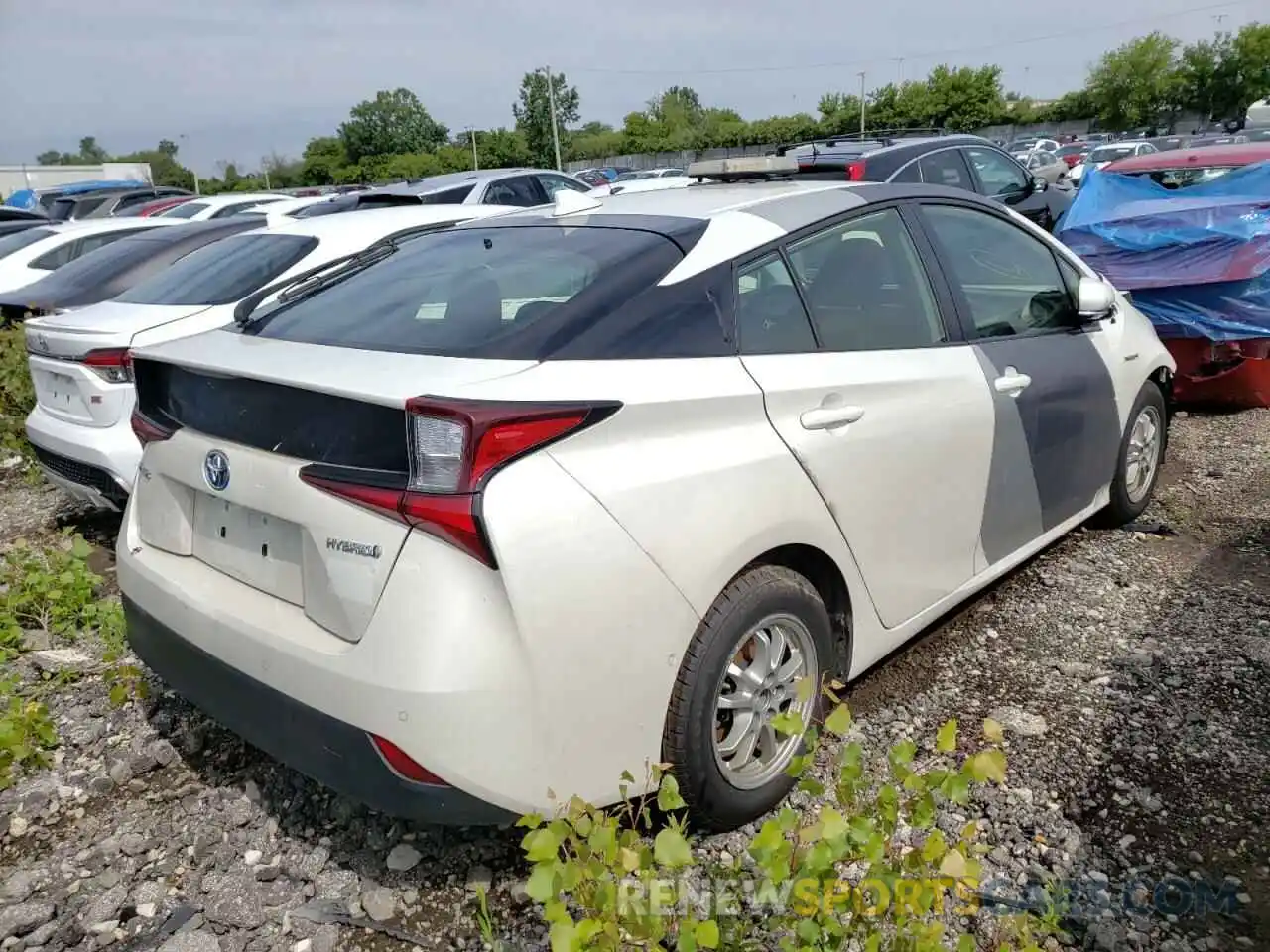 4 Photograph of a damaged car JTDKARFUXK3082759 TOYOTA PRIUS 2019