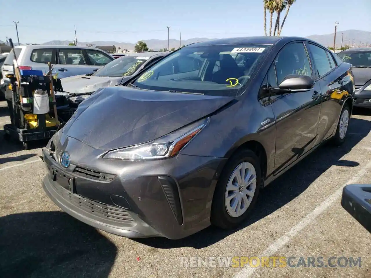 2 Photograph of a damaged car JTDKARFUXK3082891 TOYOTA PRIUS 2019