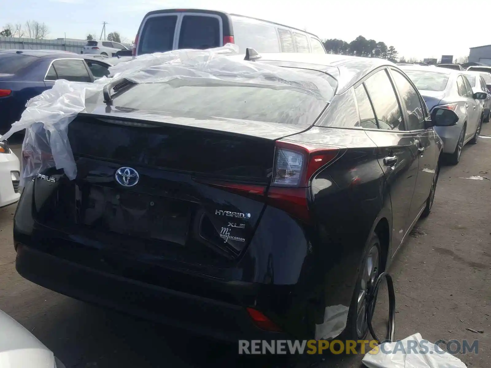 4 Photograph of a damaged car JTDKARFUXK3083023 TOYOTA PRIUS 2019