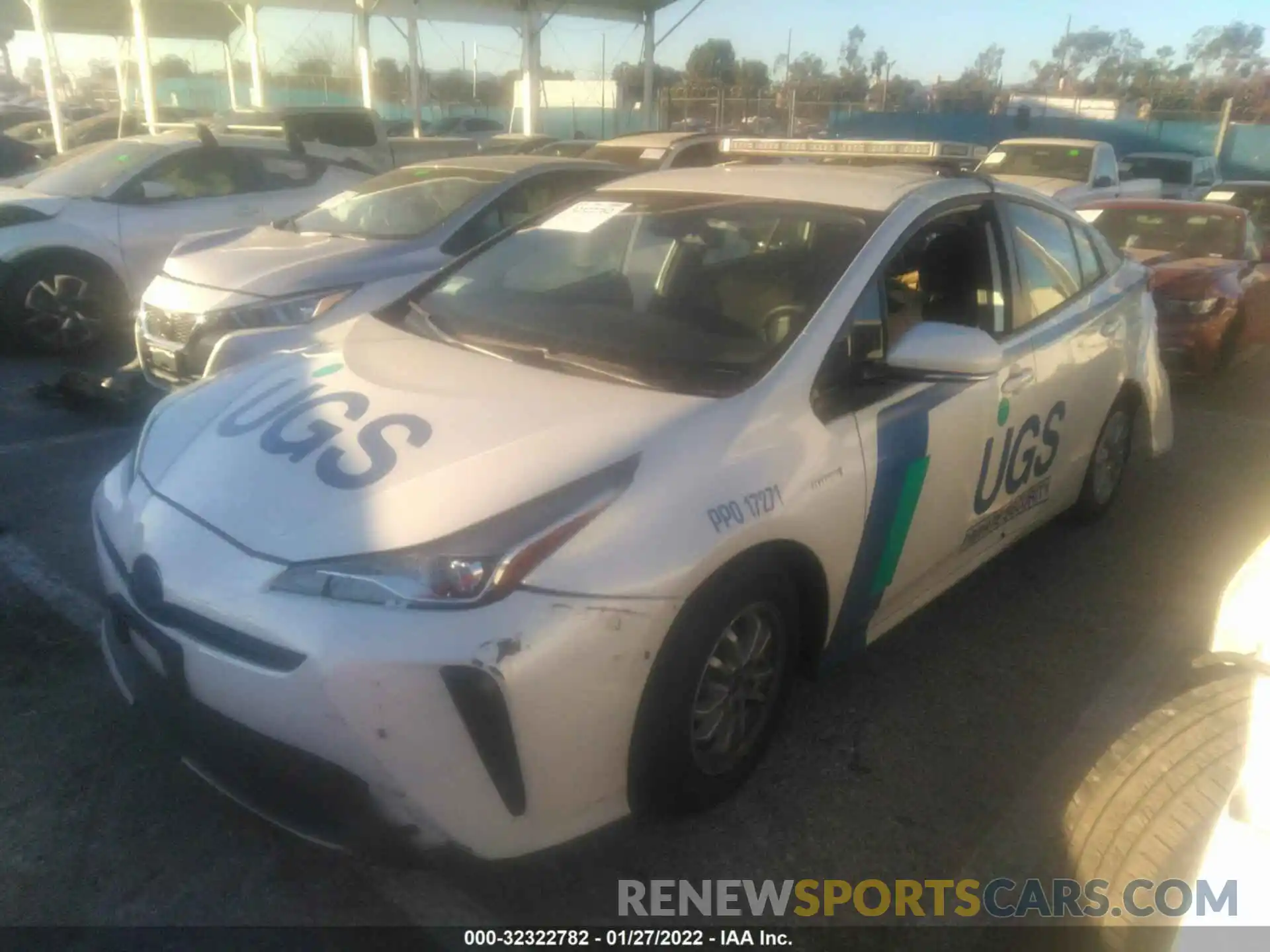 2 Photograph of a damaged car JTDKARFUXK3083975 TOYOTA PRIUS 2019