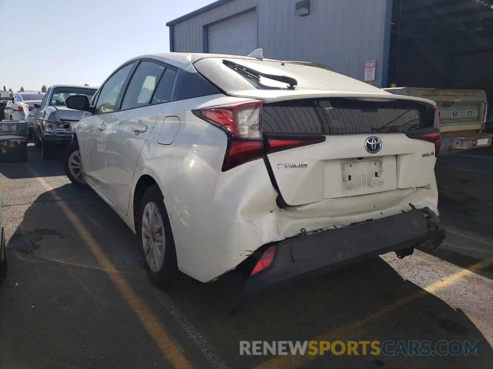 3 Photograph of a damaged car JTDKARFUXK3084446 TOYOTA PRIUS 2019