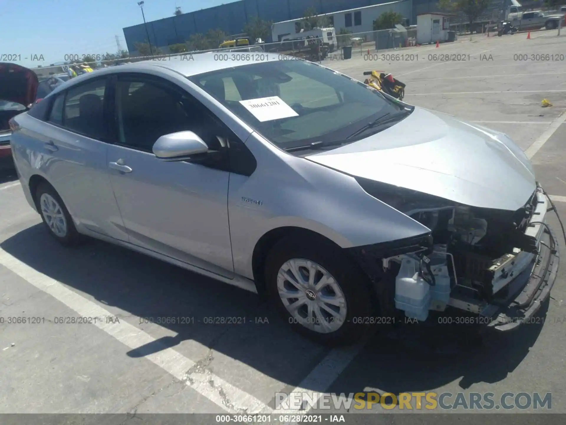 1 Photograph of a damaged car JTDKARFUXK3084592 TOYOTA PRIUS 2019