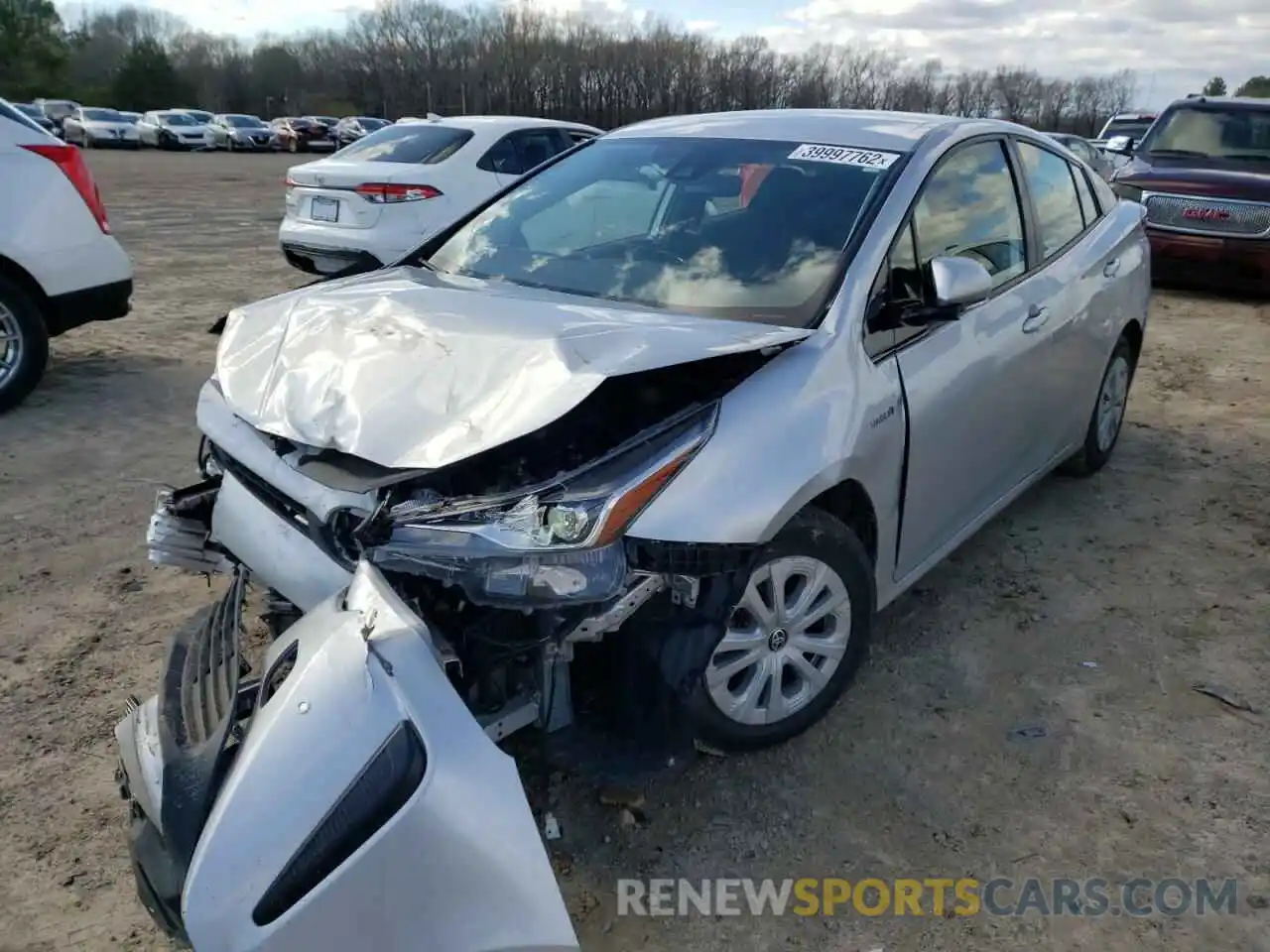 2 Photograph of a damaged car JTDKARFUXK3084768 TOYOTA PRIUS 2019