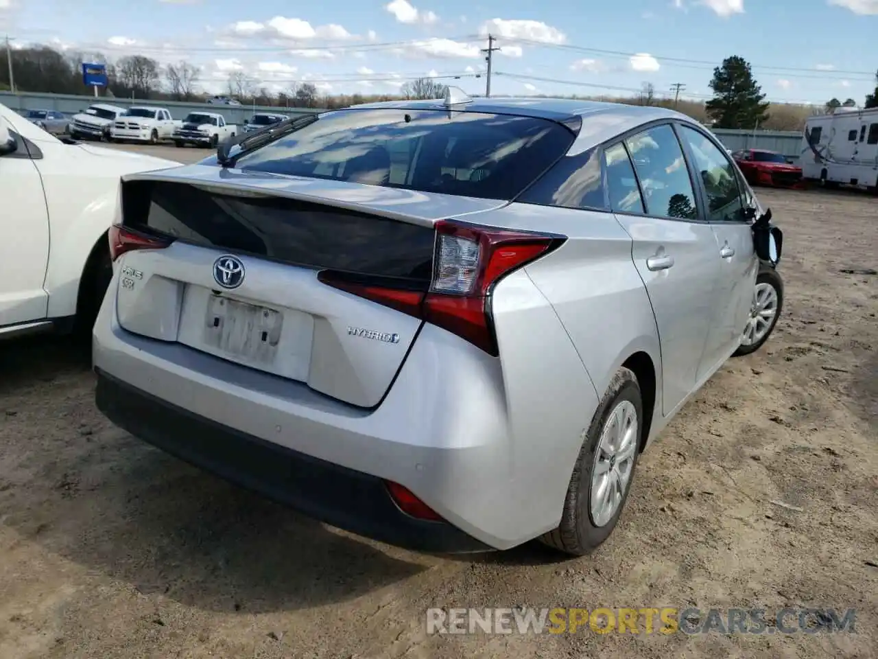 4 Photograph of a damaged car JTDKARFUXK3084768 TOYOTA PRIUS 2019