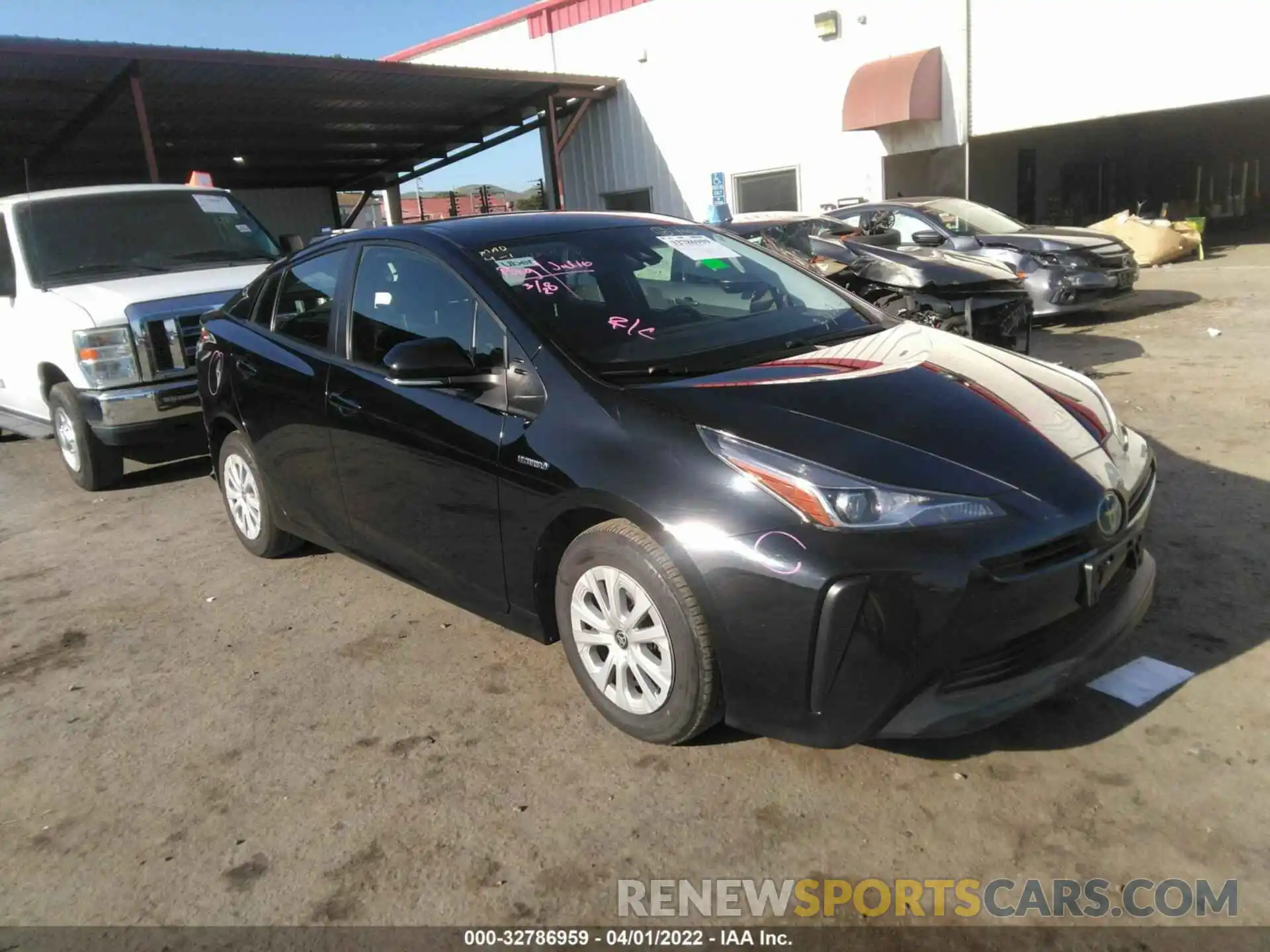 1 Photograph of a damaged car JTDKARFUXK3085497 TOYOTA PRIUS 2019