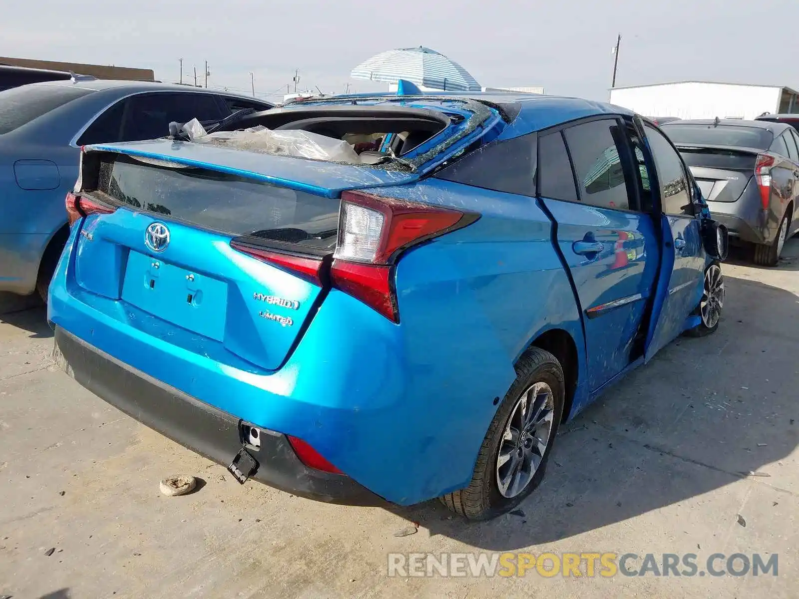 4 Фотография поврежденного автомобиля JTDKARFUXK3085547 TOYOTA PRIUS 2019