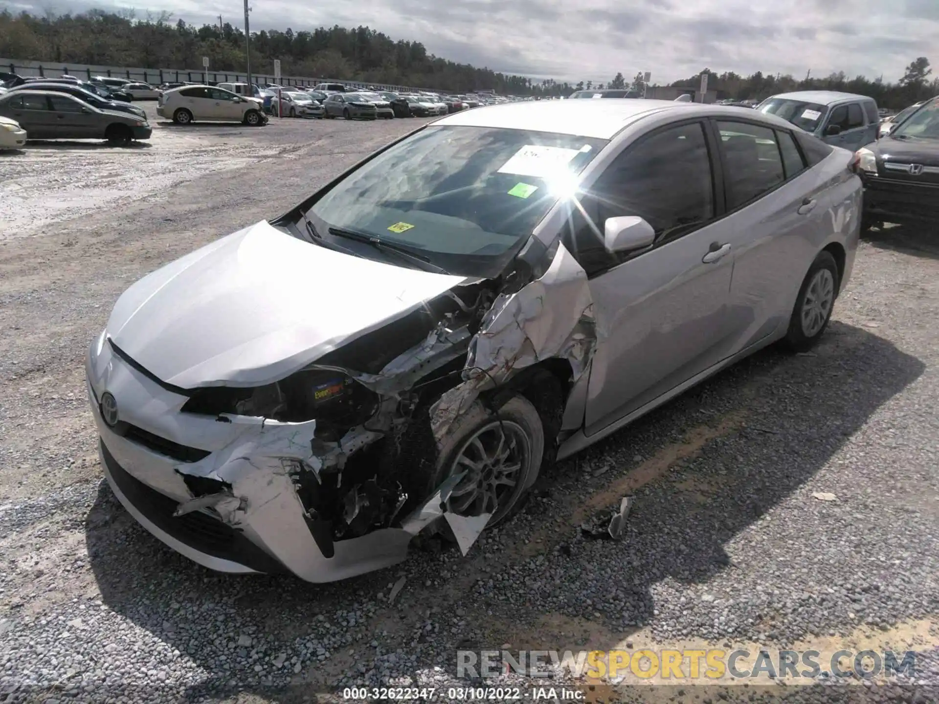 2 Photograph of a damaged car JTDKARFUXK3086147 TOYOTA PRIUS 2019