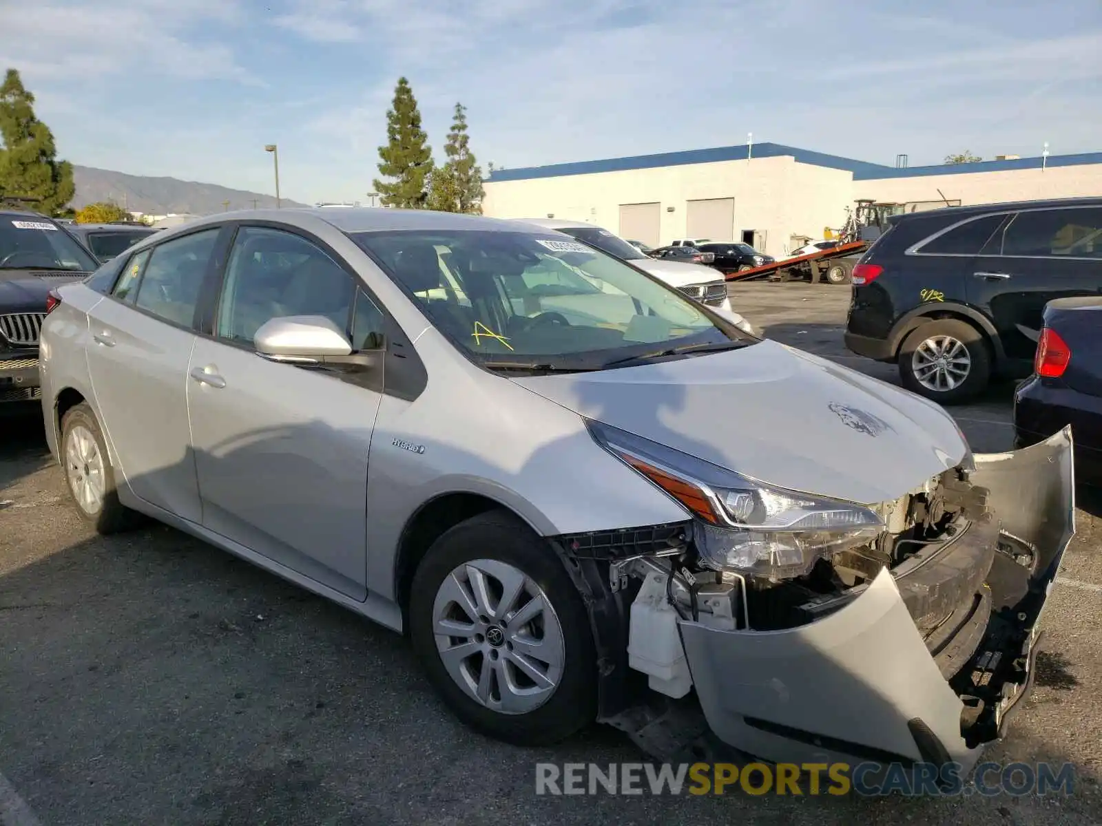 1 Photograph of a damaged car JTDKARFUXK3086648 TOYOTA PRIUS 2019