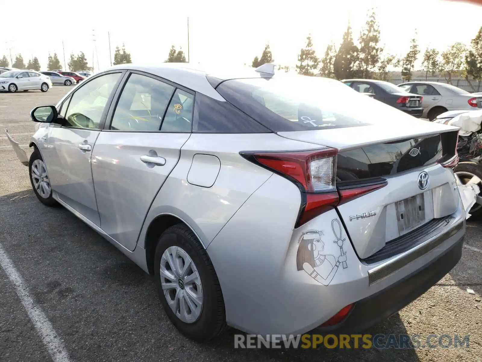 3 Photograph of a damaged car JTDKARFUXK3086648 TOYOTA PRIUS 2019