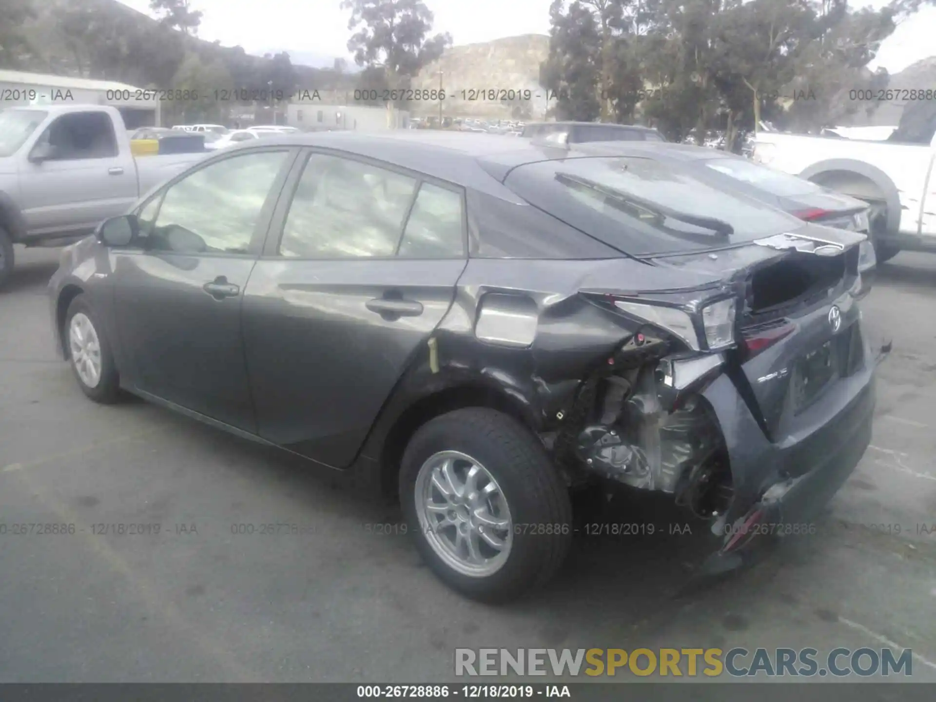 3 Photograph of a damaged car JTDKARFUXK3087072 TOYOTA PRIUS 2019