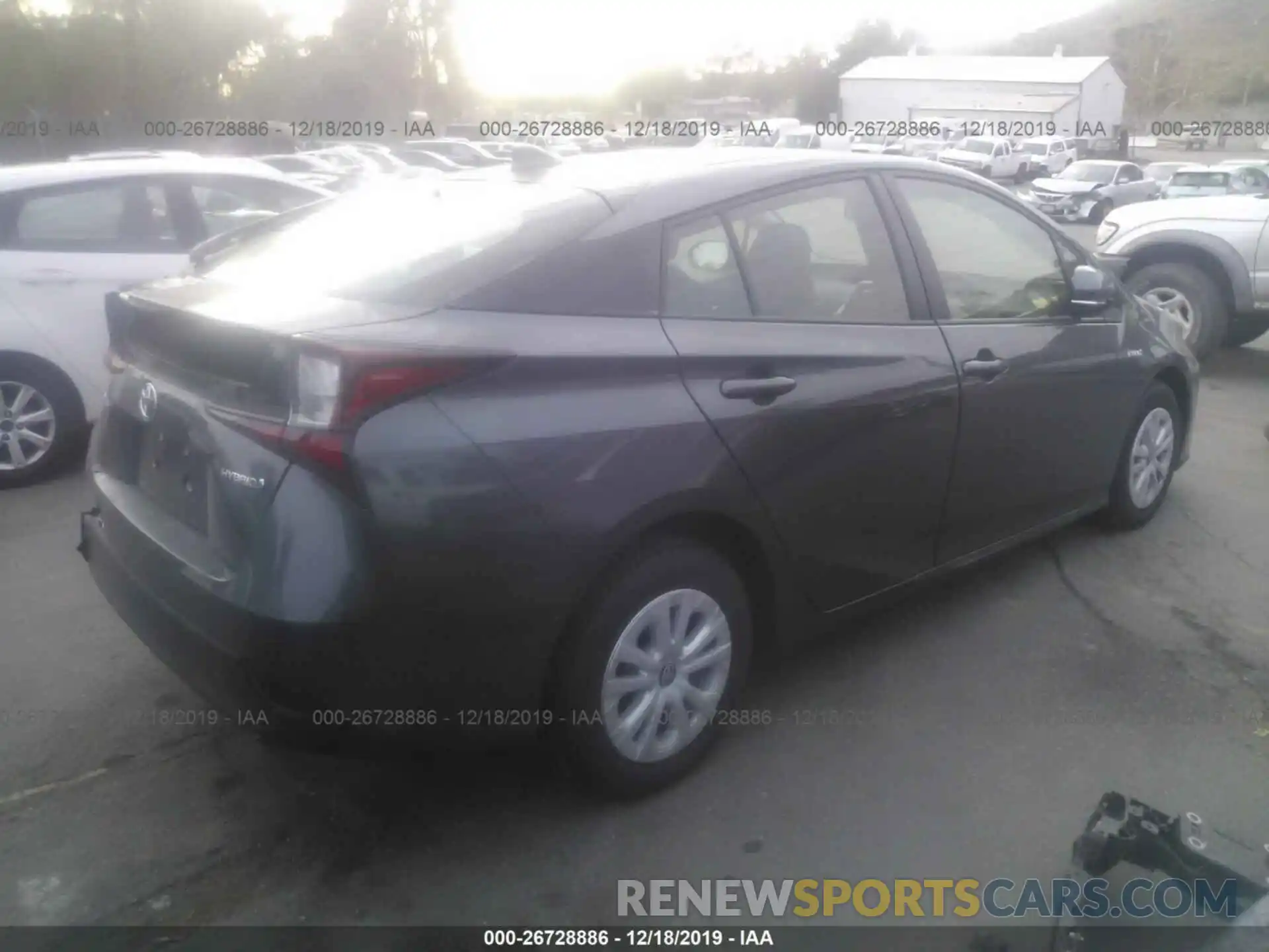 4 Photograph of a damaged car JTDKARFUXK3087072 TOYOTA PRIUS 2019