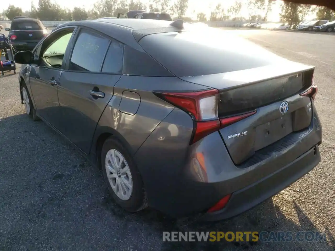 3 Photograph of a damaged car JTDKARFUXK3087251 TOYOTA PRIUS 2019