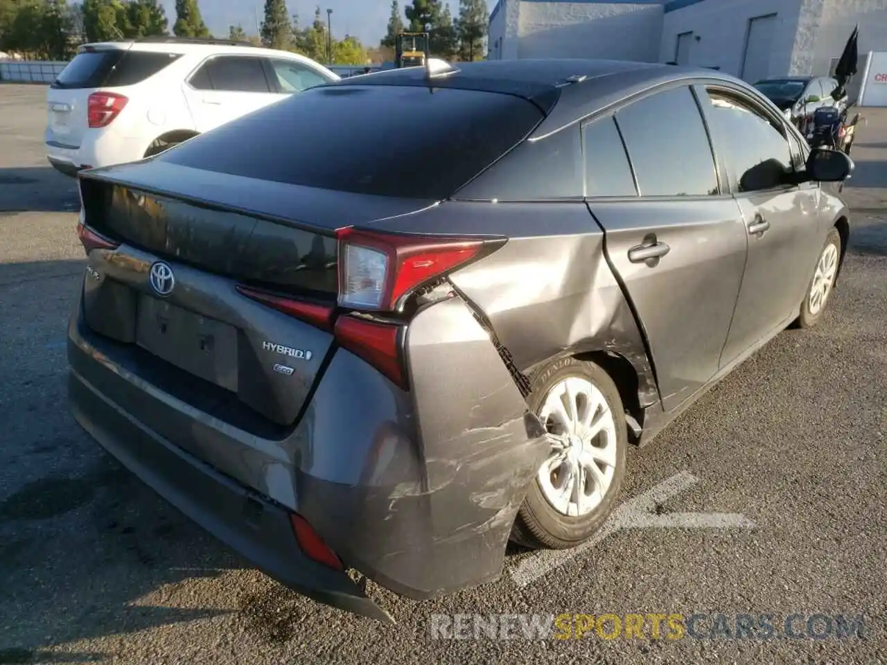 4 Photograph of a damaged car JTDKARFUXK3087251 TOYOTA PRIUS 2019