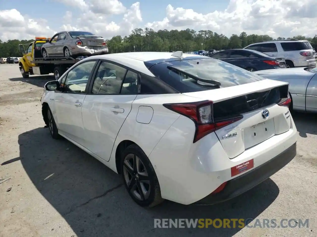 3 Photograph of a damaged car JTDKARFUXK3087640 TOYOTA PRIUS 2019