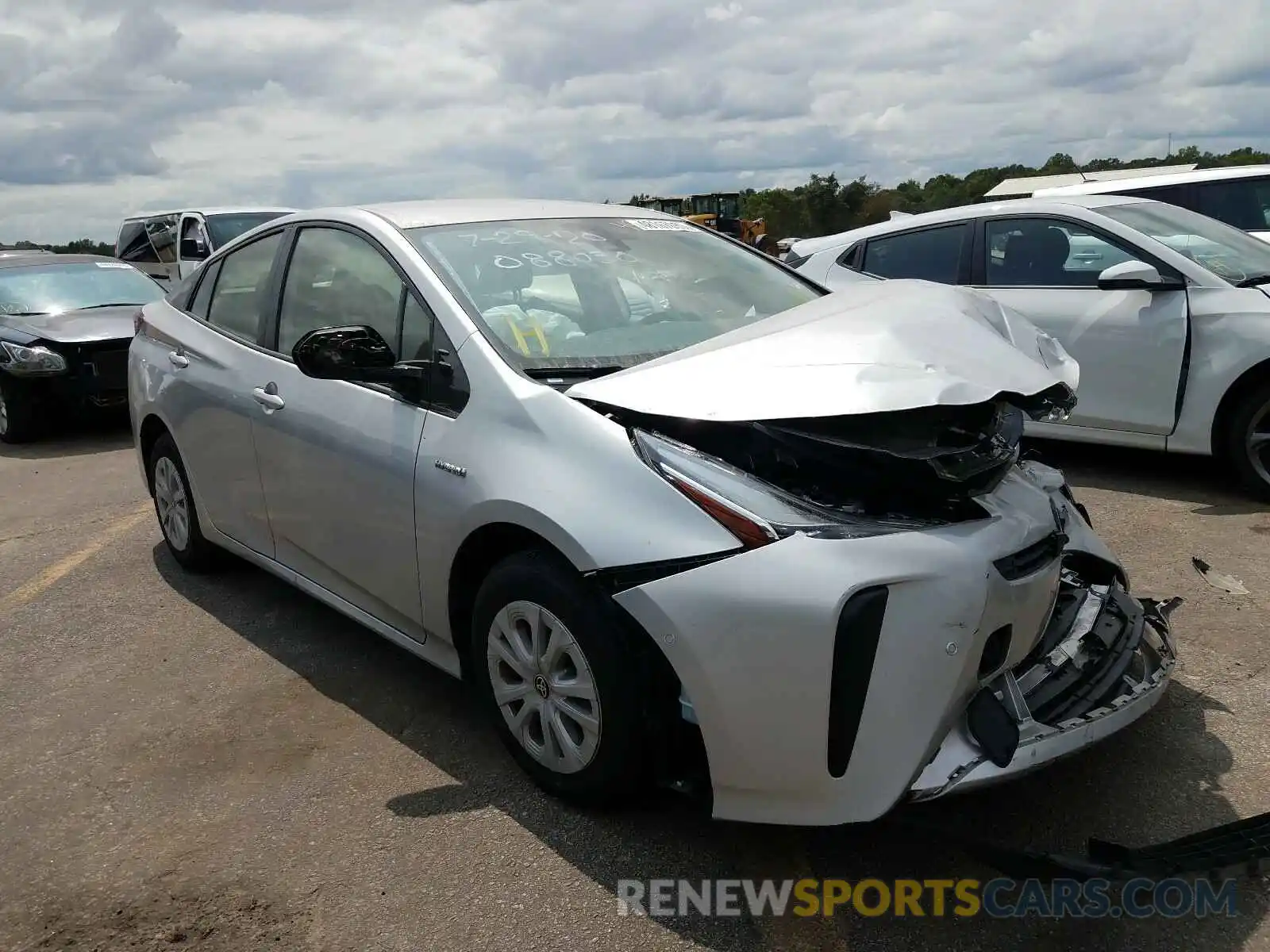 1 Photograph of a damaged car JTDKARFUXK3088030 TOYOTA PRIUS 2019