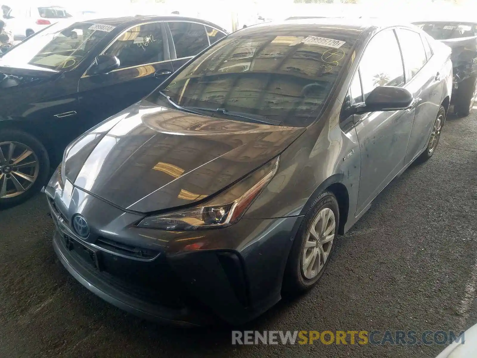 2 Photograph of a damaged car JTDKARFUXK3088285 TOYOTA PRIUS 2019